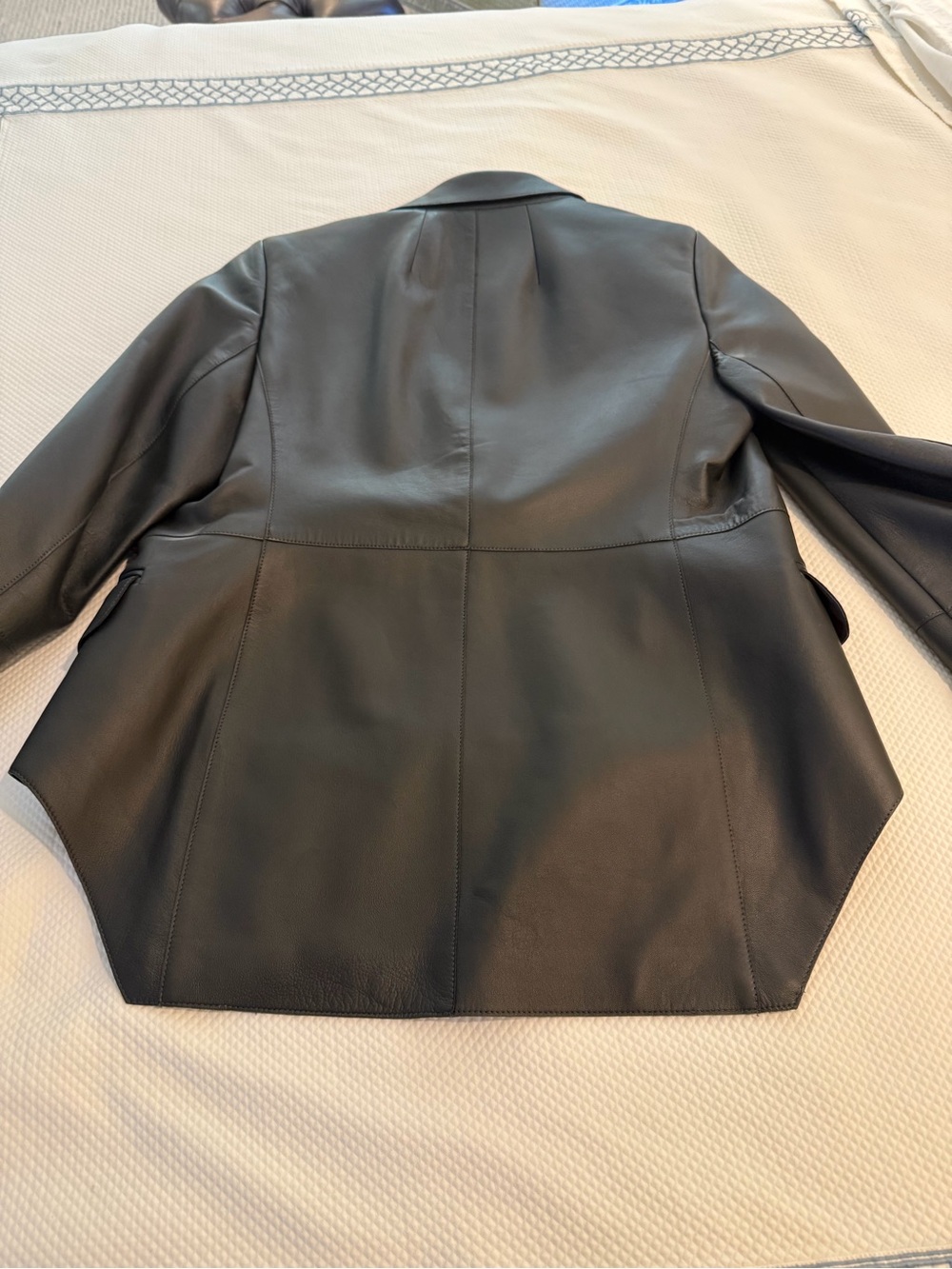 AKRIS Anthracite Leather Blazer - Mainline - Picture 8 of 11